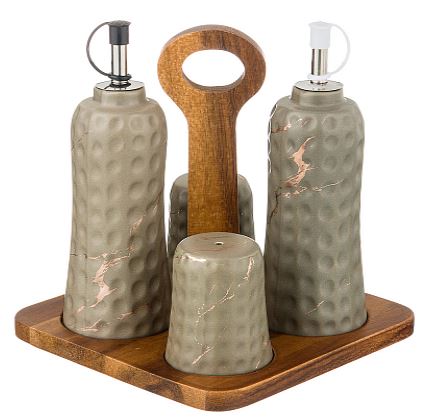 Набор Для Специй 4 Пр.На Деревянной Подставке Коллекция 